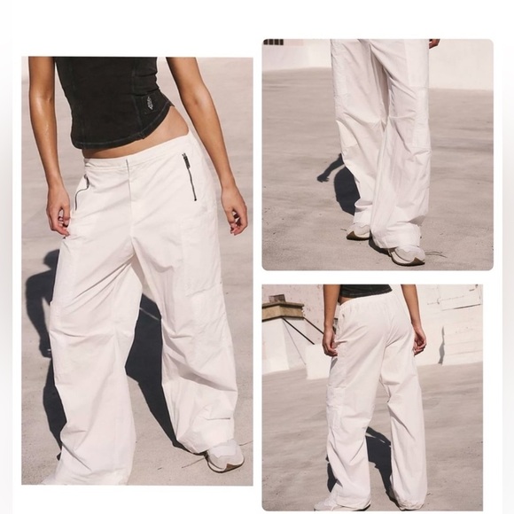NWOT Free People Movement Watch Out White Cargo Pants - Picture 1 of 13